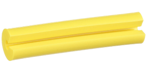 Fibre Label Sleeve 2mm Simplex Yellow