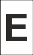 Z-Type Size 18 Letter " E " Wht Box