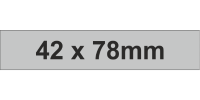 Adhesive Label 42x78mm Grey (100pcs)