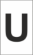 K-Type Marker Letter " U " White