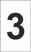 K-Type Marker Number " 3 " White
