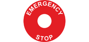 E/Stop SAV 90mm (30mm Hole) Red