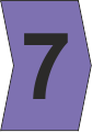 Z-Type Chevron Cut Colour Coded Number 7 (Violet)