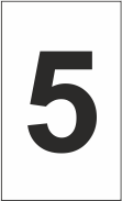 K-Type Marker Number " 5 " White