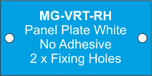 Panel Plate (RH) 35x80mm Blue (75pcs)