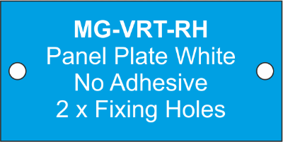 Panel Plate (RH) 35x80mm Blue (75pcs)