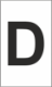 K-Type Marker Letter " D " White