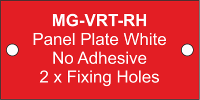 Panel Plate (RH) 35x80mm Red (75pcs)