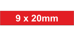 Adhesive Label 9x20mm Red (2750pcs)
