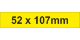 Adhesive Label 52x107mm Yellow (100pcs)