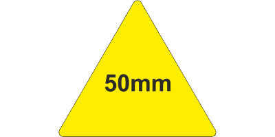 SAV Label 50mm Triangle Yellow (200pc)
