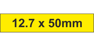 PLC Label (HF) 12.7x50mm Ylw (140pc)