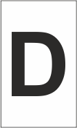 Z-Type Size 9 Letter " D " Wht Reel
