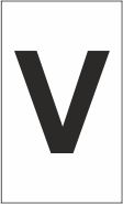 K-Type Marker Letter " V " White