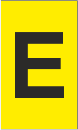 K-Type Marker Letter " E " Yellow