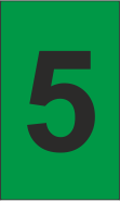 K-Type Marker Number " 5 " Green