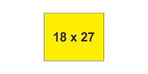 MG-TAP Label 18x27mm Yellow (1000pcs)