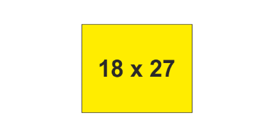 MG-TAP Label 18x27mm Yellow (1000pcs)