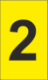 K-Type Marker Number " 2 " Yellow