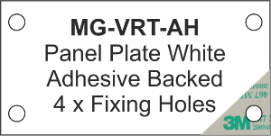 Panel Plate (AH) 50x100mm White (50pcs)