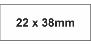 PLC Label (HF) 22x38mm Wht (100pc)