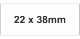 PLC Label (HF) 22x38mm Wht (100pc)