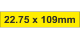 PLC Label (HF) 22.75x109mm Ylw (40pc)