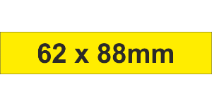 Adhesive Label 62x88mm Yellow (50pcs)