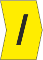 Z-Type Chevron Cut Yellow Symbol (slash)