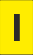 K-Type Marker Letter " I " Yellow