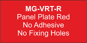 Panel Plate (R) 92x118mm Red (50pcs)