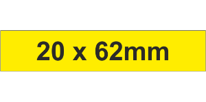 Adhesive Label 20x62mm Yellow (500pcs)
