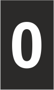 K-Type Marker Number " 0 " Black