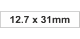 PLC Label (HF) 12.7x31mm Wht (210pc)