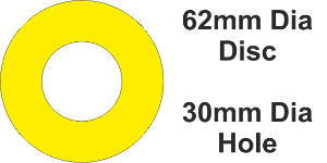 Rigid PVC 62mm Dia H=30mm Yellow (50pc)