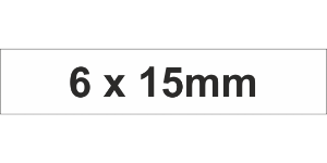 Adhesive Label 6x15mm White (5250pcs)