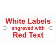 Red on White Engraved Labels