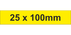 Adhesive Label 25x100mm Yellow (200pcs)