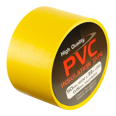 50mm x 33M PVC Tape Yellow