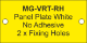 Panel Plate (RH) 25x50mm Yellow (200pcs)