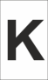K-Type Marker Letter " K " White
