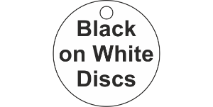 Valve Tag Discs Black on White