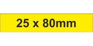 Adhesive Label 25x80mm Yellow (200pcs)