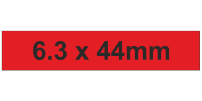 MG-TAR Label 6.3x44mm Red (750pcs)