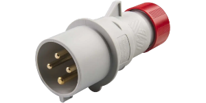 IP44 Plug 32A 3P+E 415V Red