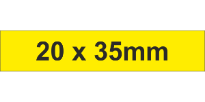 Adhesive Label 20x35mm Yellow (750pcs)