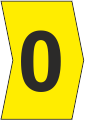 Z-Type Chevron Cut Yellow Number 0