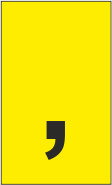 K-Type Marker Symbol " COMMA " Yellow