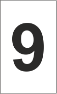 K-Type Marker Number " 9 " White