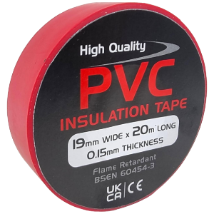 19mm x 20M PVC Tape Red